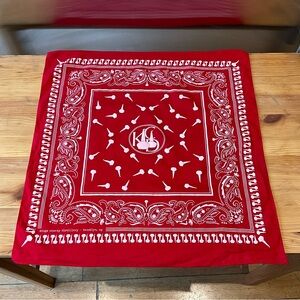 RARE Kings County Distillery Brooklyn Bourbon Whiskey Red White Cotton Bandana